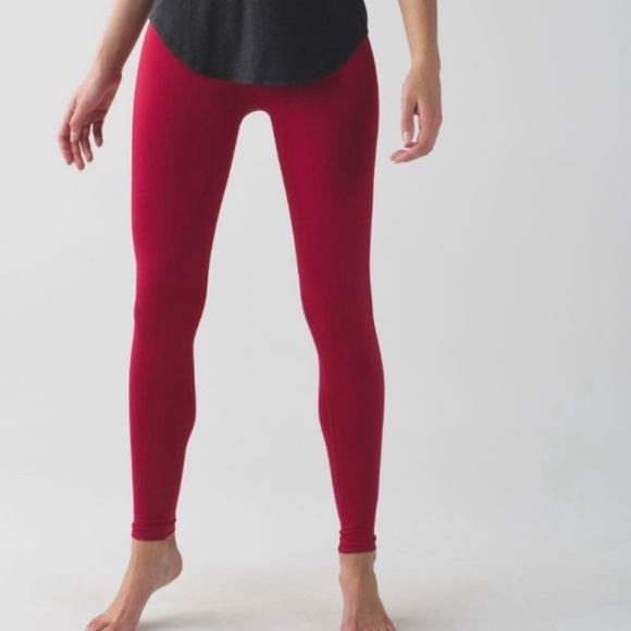 Lululemon Zone In Tight. Cranberry 27 inch. Size 8. Like New - Picture 1 of 10
